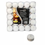 Vela Tealight Blancas Pack de 25un 14g (4 horas)