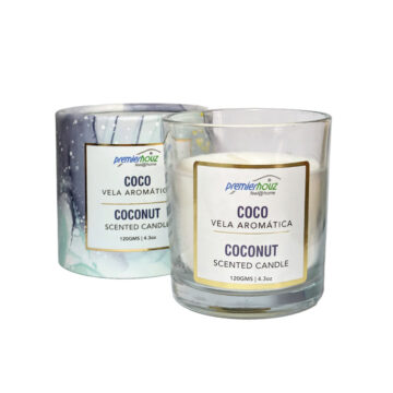 Vela Aromática Coco 120 gramos (Sin borla)