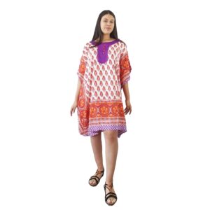 Kaftan vestido corto o blusón Naranja