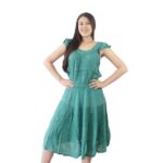 Vestido hindu negro con azul sin mangas