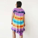 Vestido hindu manga corta Lila Celeste verano