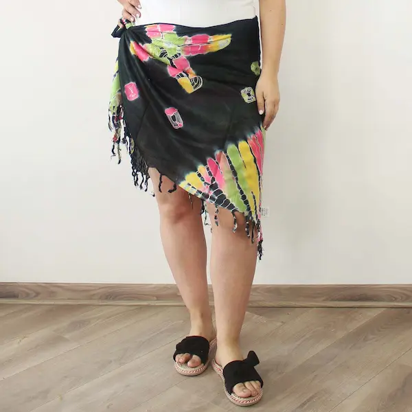 Pareo con tonos negro 160 x 105cm