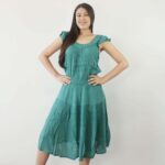 Vestido hindú sin mangas verde oscuro Vestido hindú sin mangas verde oscuro