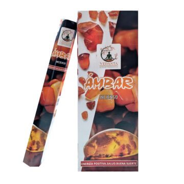 Incienso Ambar Hexagonal Vedanta 90 varitas