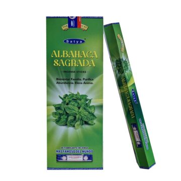 Incienso de Albahaca Sagrada. Hexagonal Premium (Varita Blanca)