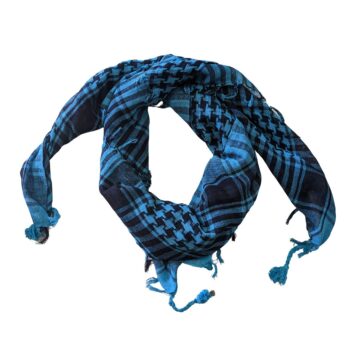 Pañuelo shemagh Palestina Azul Capri con negro