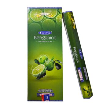 Incienso de Bergamota Hexagonal Premium (Varita Blanca)