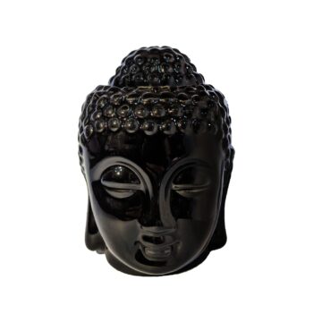 Difusor de cerámica Cabeza de Buda color negro