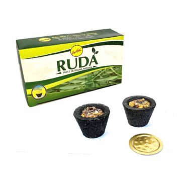 Carbón Sahumerio Sambrani con Resina de Ruda. 24 unidades