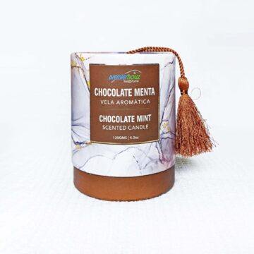 Vela Aromática Chocolate Menta 120 gramos (Con borla)