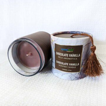 Vela Aromática Chocolate Vainilla 120 gramos (Con borla)