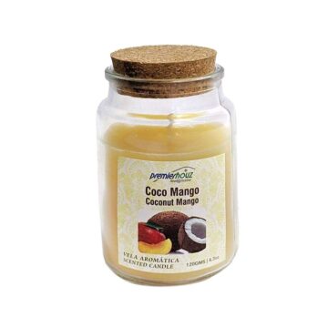 Vela aromática Coco Mango en frasco de vidrio