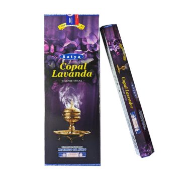 Incienso de Copal Lavanda Hexagonal SATYA Premium (Varita Blanca)