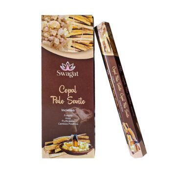 Incienso hexagonal Copal Palo Santo linea Swagat