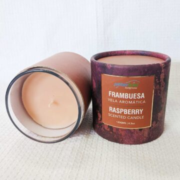 Vela Aromática Frambuesa 120 gramos (Sin borla)