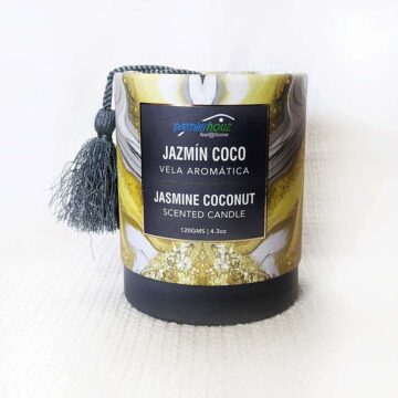 Vela Aromática Jazmin Coco 120 gramos (Con borla)