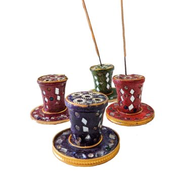 Pack de 6 porta inciensos chicos de sombrero colores surtidos