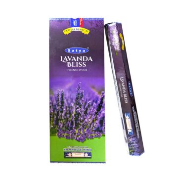 Incienso de Lavanda Bliss Hexagonal SATYA Premium (Varita Blanca)