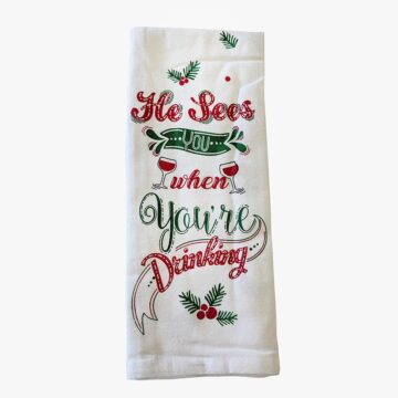 Paños de Cocina Letras Navideñas - 12 unidades. Especial Navidad