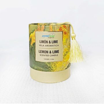 Vela Aromática Limón y Lima 120 gramos (Con borla)