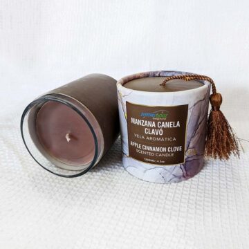 Vela Aromática Manzana Canela Clavo 120 gramos (Con borla)