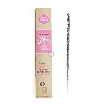Incienso Palo Santo con Rosa Sagrada Madre