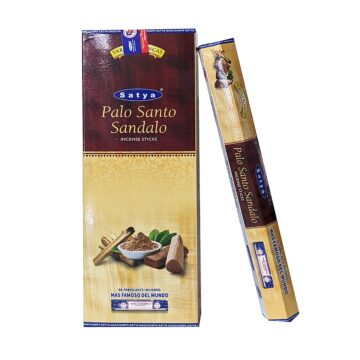 Incienso de Palo Santo Sándalo Hexagonal Premium (Varita Blanca)