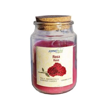 Vela Aromática Rosa 120 gramos. Vela Frasco