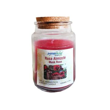 Vela Aromática Rosa Almizcle 120 gramos. Vela Frasco