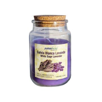 Vela Aromática Salvia Blanca Lavanda 120 gramos