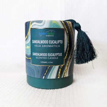 Vela Aromática Sandalwood Eucalipto 120 gramos (Con borla)