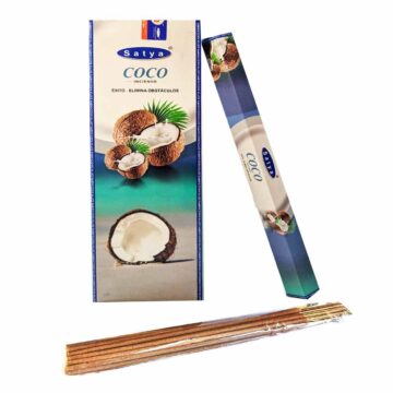 Incienso de Coco. Hexagonal Premium (Varita Blanca)