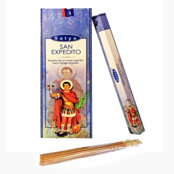 Incienso San Expedito. Hexagonal Premium (Varita Blanca)