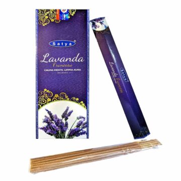 Incienso de Lavanda. Hexagonal SATYA Premium (Varita Blanca)