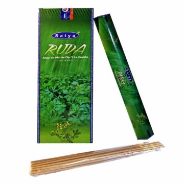Incienso de Ruda. Hexagonal SATYA Premium (Varita Blanca)