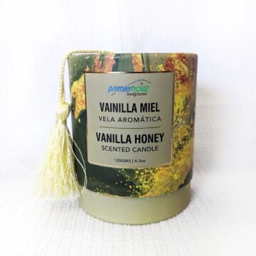 Vela Aromática Vainilla Miel 120 gramos (Con borla)