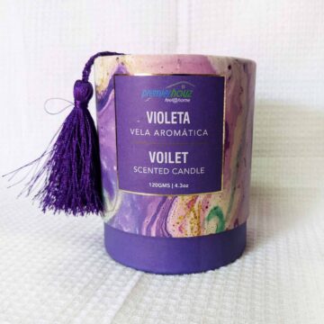 Vela Aromática Violeta 120 gramos (Con borla)
