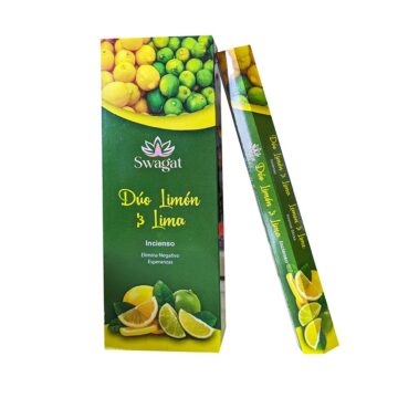 Incienso Dúo Limón y Lima hexagonal Swagat
