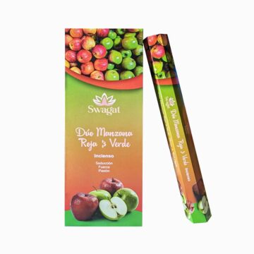 Incienso Duo Manzana Roja y Verde hexagonal