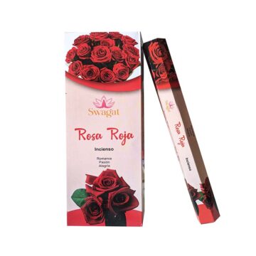 Incienso Rosa Roja hexagonal Swagat
