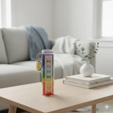 Velón 7 Chakras aromático en frasco de vidrio