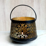 Porta velas calderito de flor 8cm