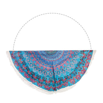 Mándala circular color celeste