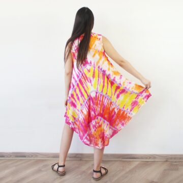 Vestido hindu Fucsia Naranja