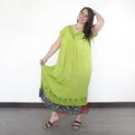 Vestido verano largo hindu Color verde