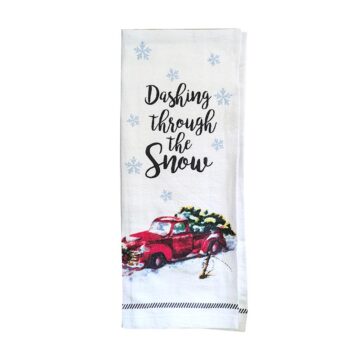 Paños de cocina Auto y Nieve 12 unidades