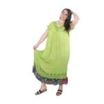 Vestido verano largo hindu Color verde
