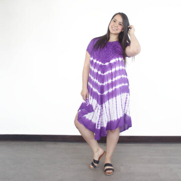 Vestido verano sin mangas hindu color morado