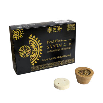 Sahumerio Sándalo Desi Vibes Carbón con resina