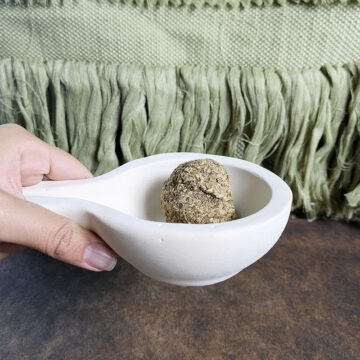 Sahumador 10cm blanco